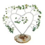 Heart-Shaped Green Aventurine Gemstone Tree