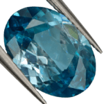 6.62ct Oval Intense Blue Zircon – Cambodia