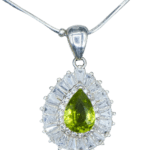 Pear-Cut Peridot Sterling Silver Necklace