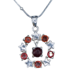Star Garnet Sterling Silver Necklace