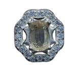 Yellow Topaz Round Cut Elegant Sterling Silver Ring