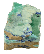 Smitsonite & Azurite Mineral Specimen with Crystalline Coating - Image 3